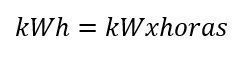 formula para pasar de kW a kwh