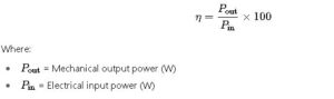 Automatic Calculation of Electric Motor Efficiency