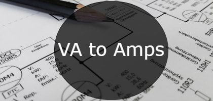 volt amp va to amp amperes convert conversion formula conversion chart