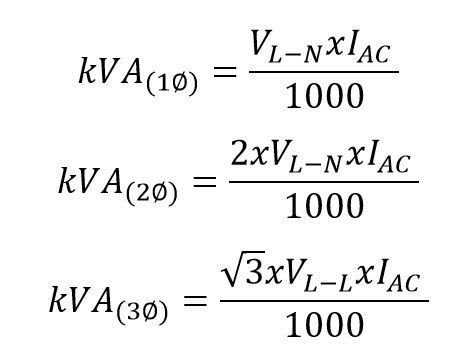 Generator Kw To Amps Chart