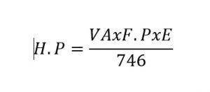 formula for convert of va to HP