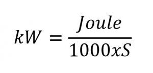 joule a kW