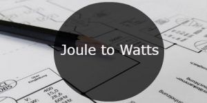 joule to watts