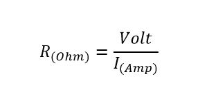 formula of ohm amperaje to resistencia