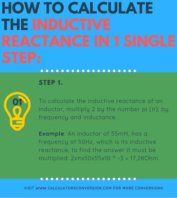 How to calculate the inductive reactance in 1 single step