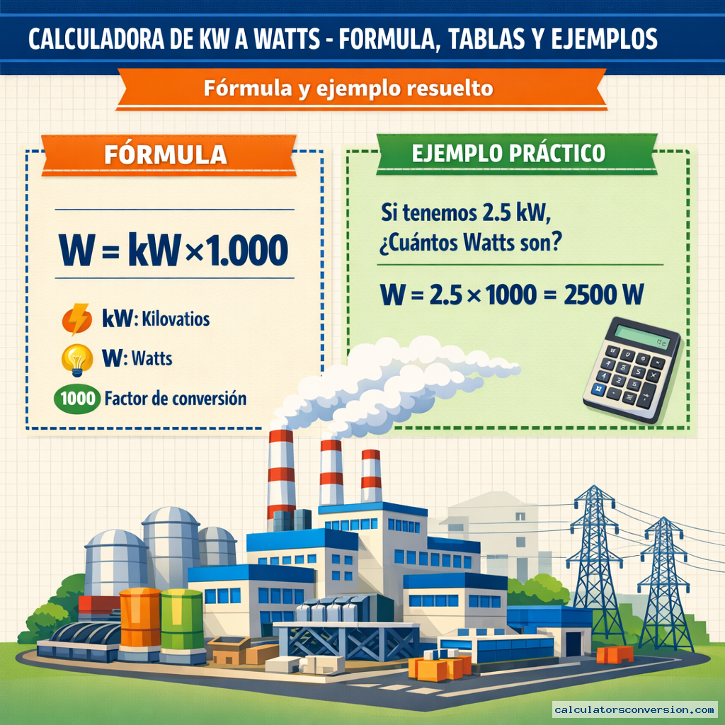 kW a Watts: Calculadora, Fórmula y Tabla