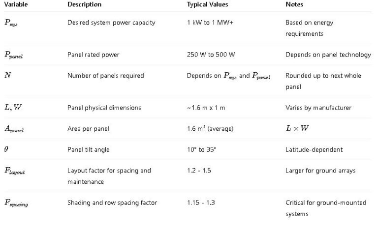 How to Calculate the Total Area Required for Solar Panel Installation