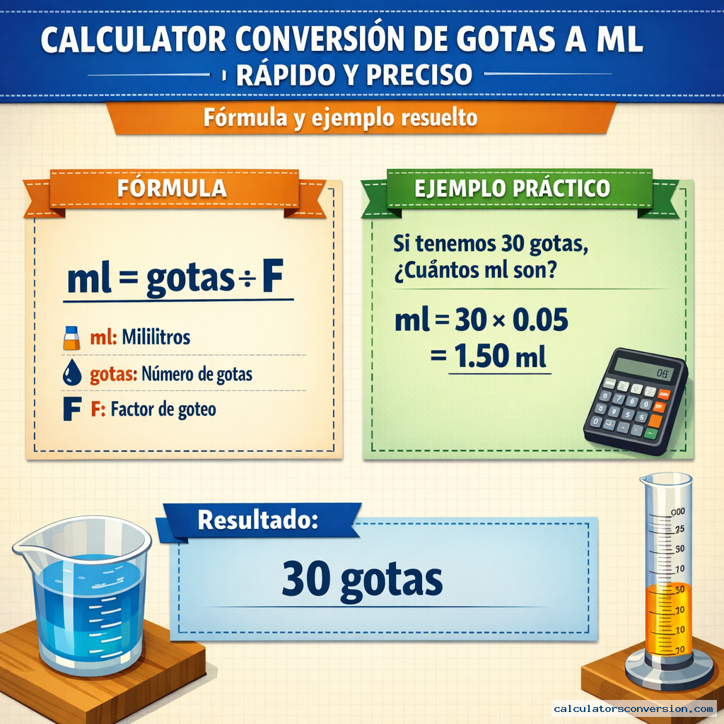 Gotas a ml: Calculadora, Tabla y Fórmula Precisa