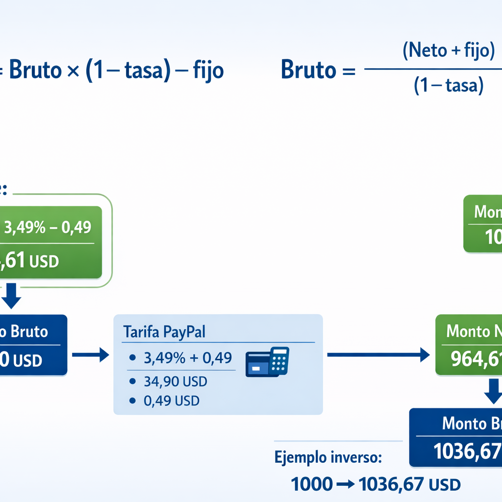 calculadora paypal — fórmula y ejemplo resuelto