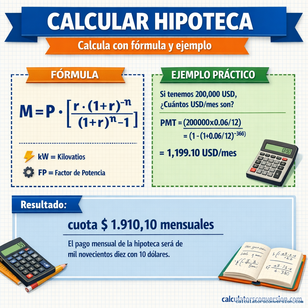 Calcular Hipoteca: Calculadora, Fórmulas y Ejemplos