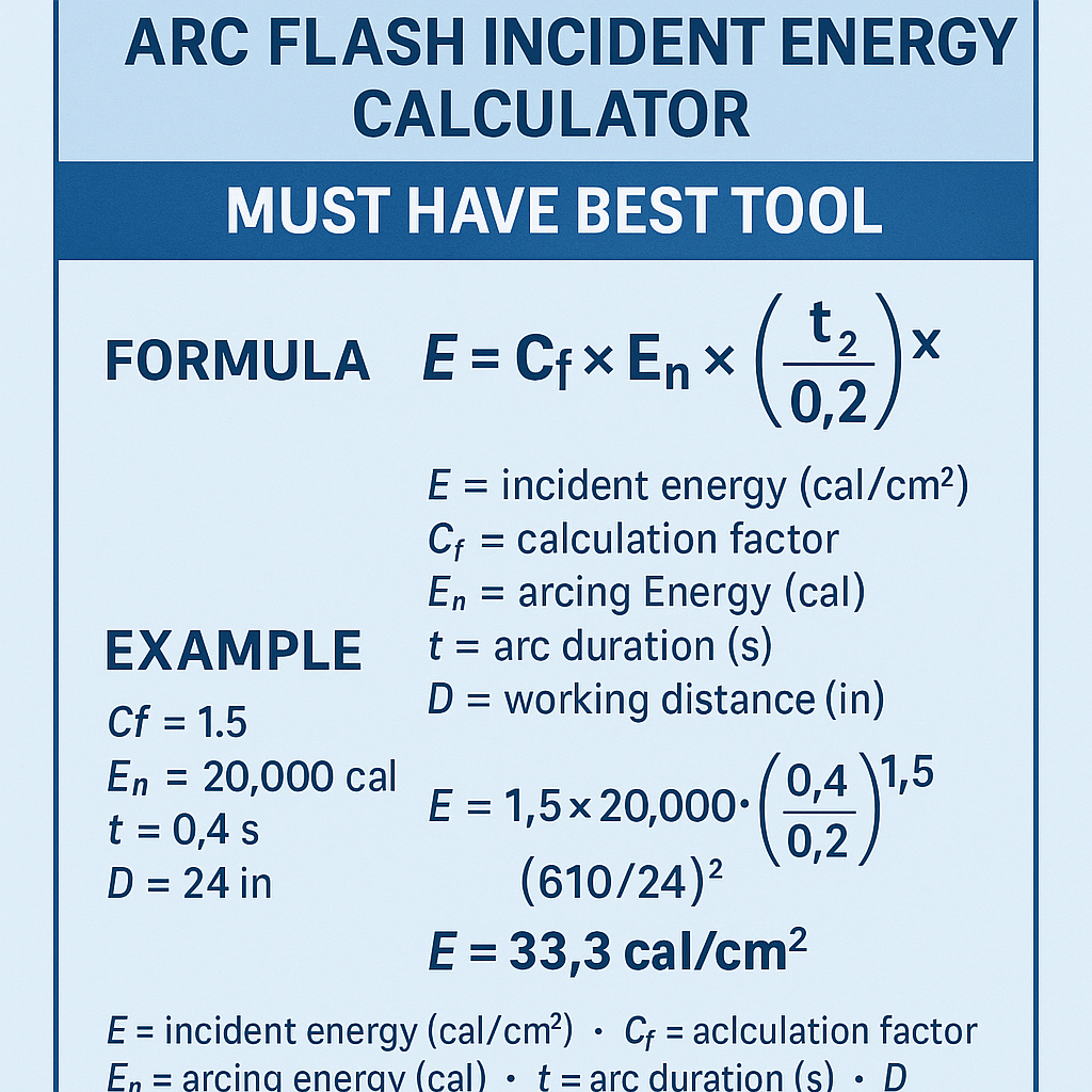 Arc Flash Incident Energy Calculator Must Have Best Tool for Accurate Risk Assessment