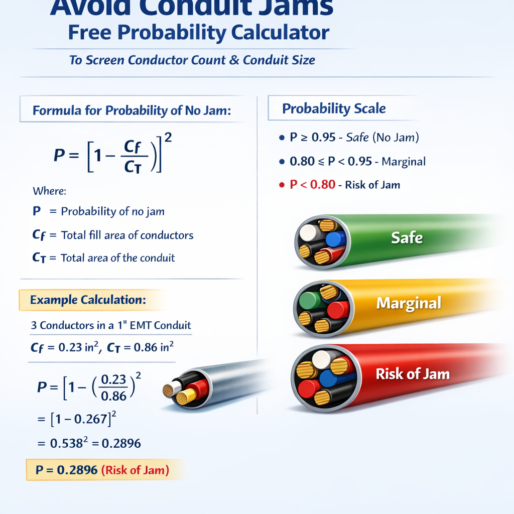 Avoid Conduit Jams Free Probability Calculator To Screen Conductor Count Conduit Size