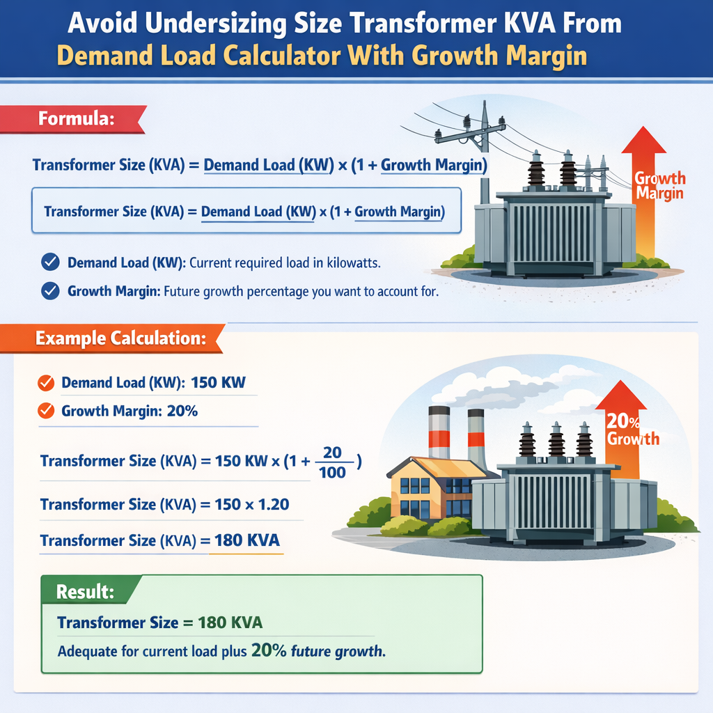 Avoid Undersizing Size Transformer Kva From Demand Load Calculator With Growth Margin