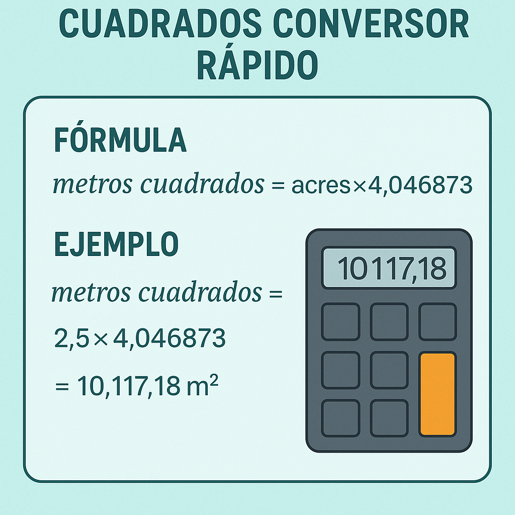 Calculadora Acres A Metros Cuadrados Conversor Rapido para medidas precisas y fáciles