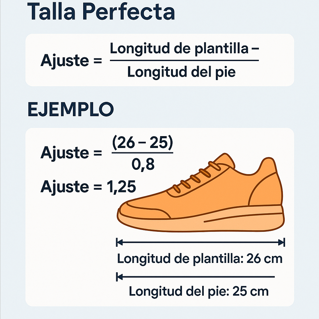Calculadora Ajuste Por Plantilla Interna Talla Perfecta para mejorar tu calce