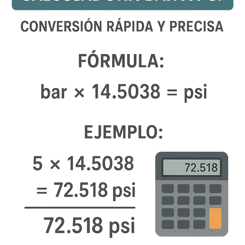Calculadora Bar A Psi Conversion Rapida Y Precisa para Ingenieros y Técnicos