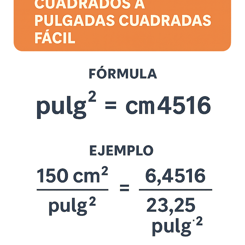 Calculadora centimetros cuadrados a pulgadas cuadradas facil para conversiones rápidas