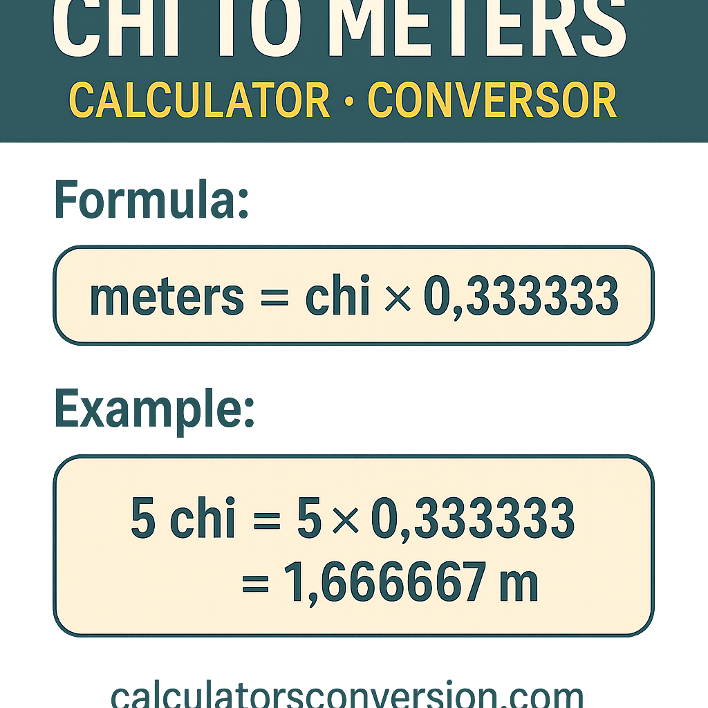 Calculadora Chi Cn A Metros Conversor Rapido Y Preciso para ingenieros y técnicos