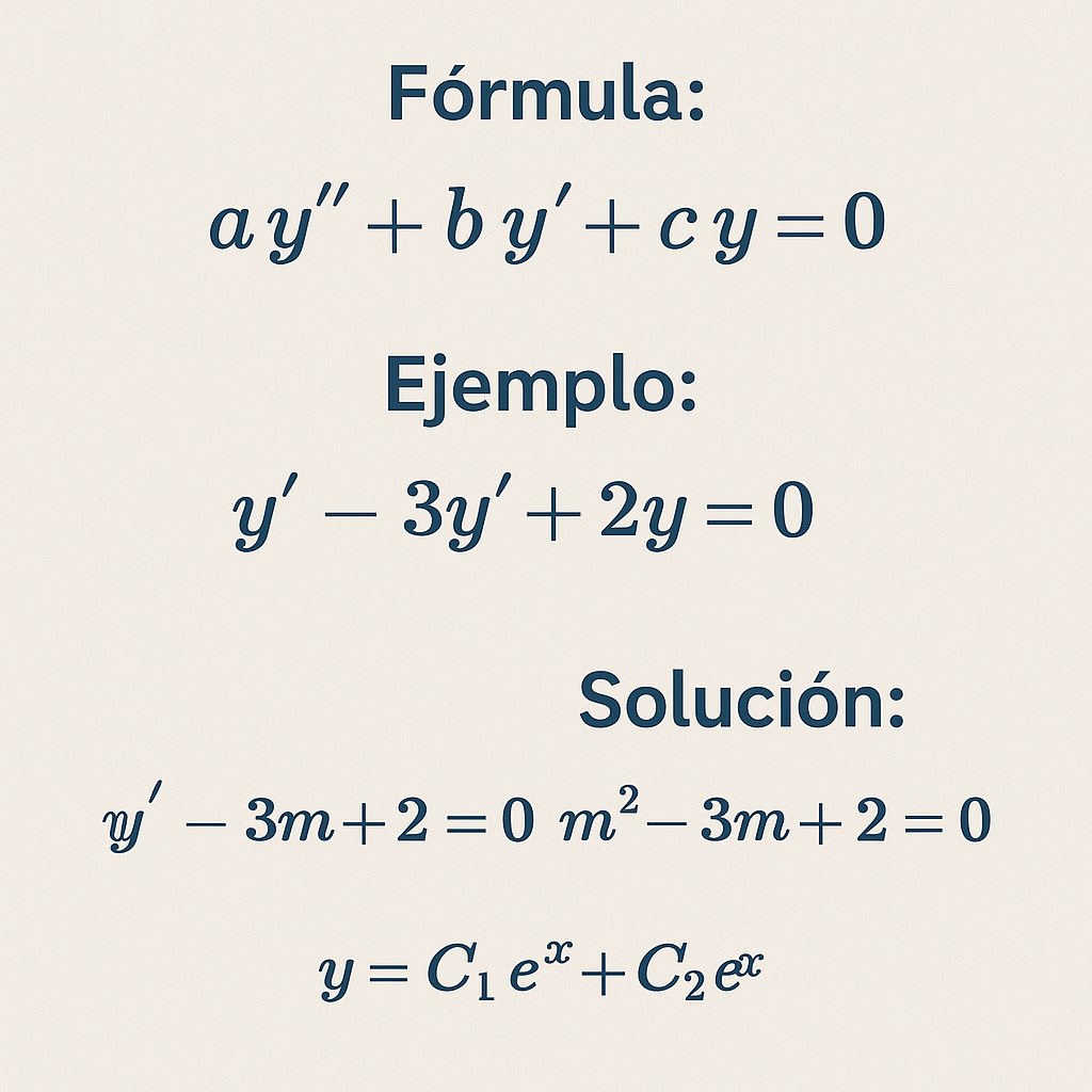 Calculadora de ecuaciones diferenciales 2o orden homogeneas paso a paso gratuita