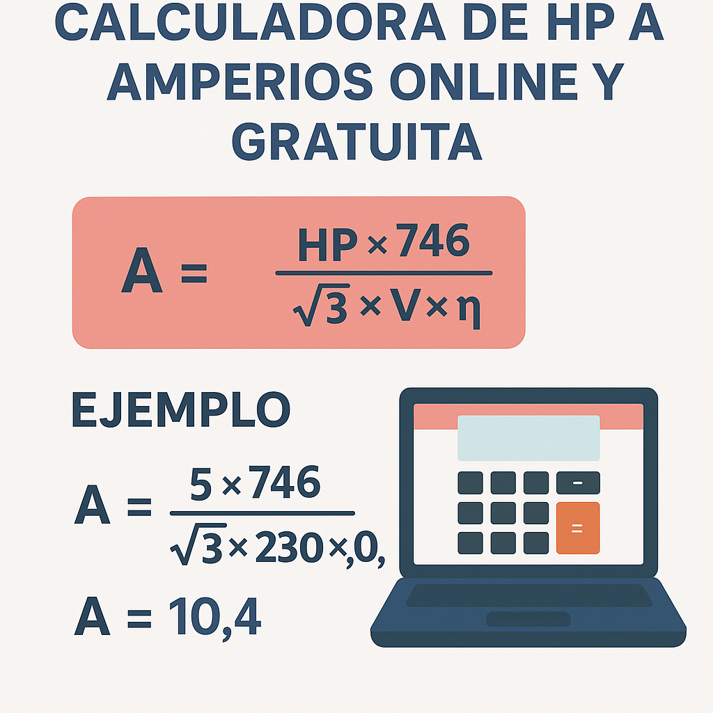 Calculadora De Hp A Amperios Online Y Gratuita para conversiones rápidas y precisas