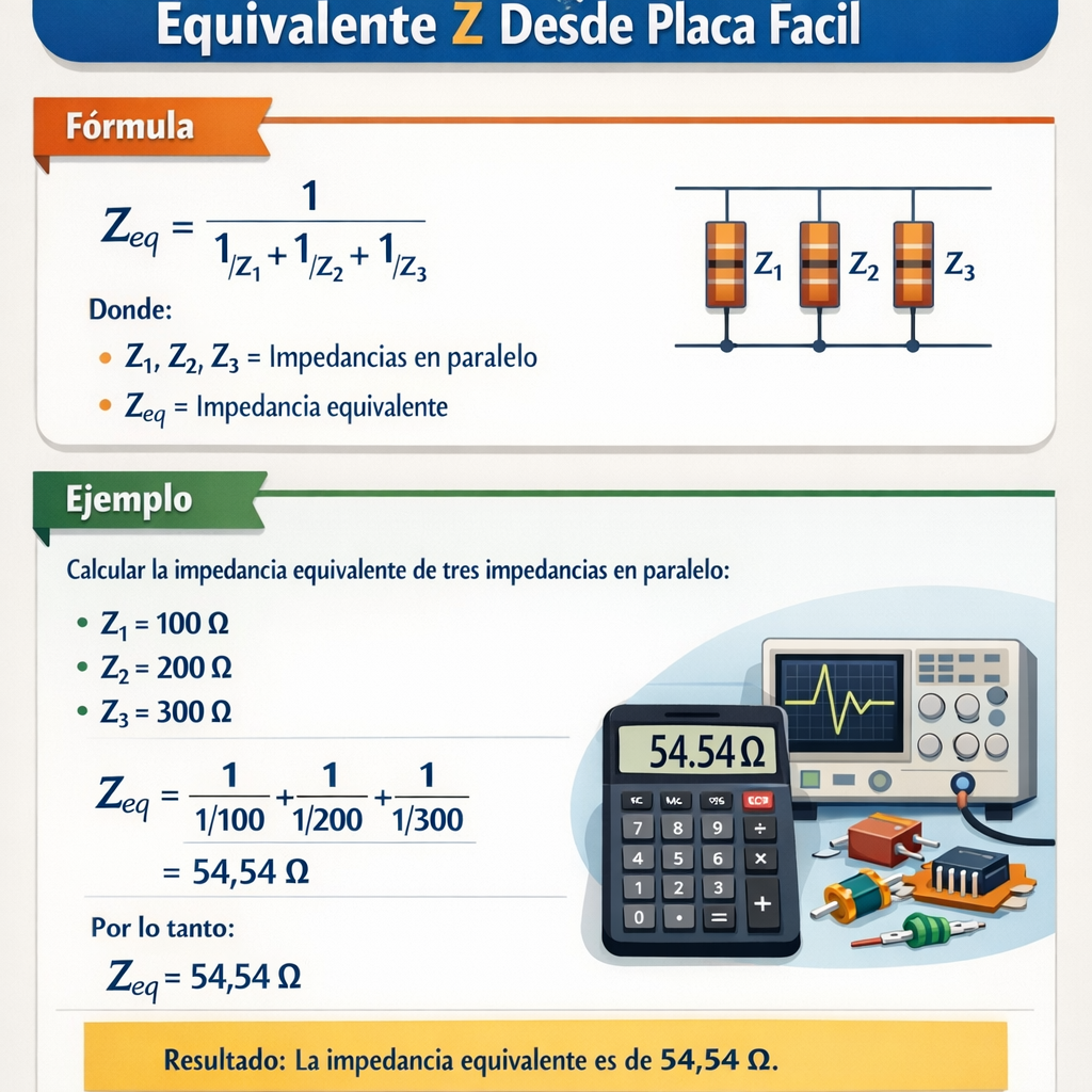 Calculadora De Impedancia Equivalente Z Desde Placa facil y precisa