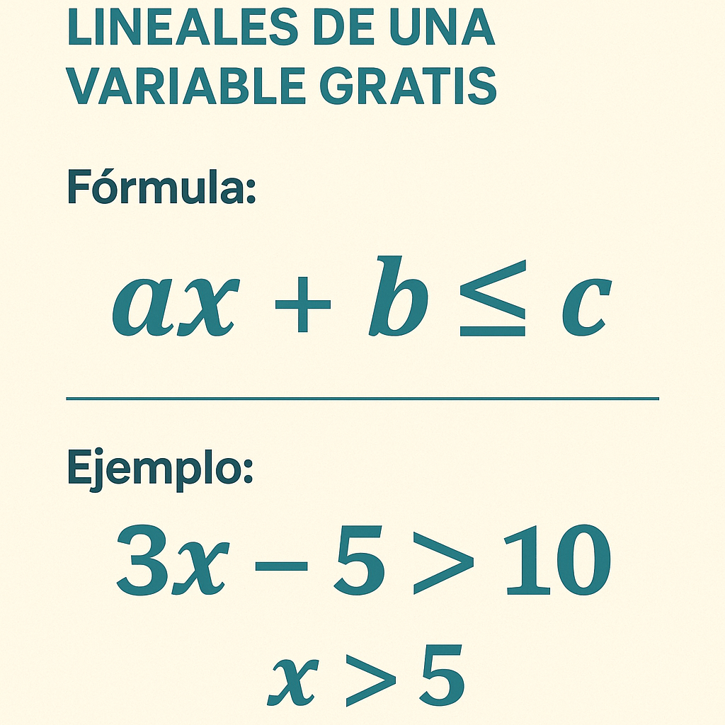 Calculadora De Inecuaciones Lineales De Una Variable Gratis para resolver paso a paso