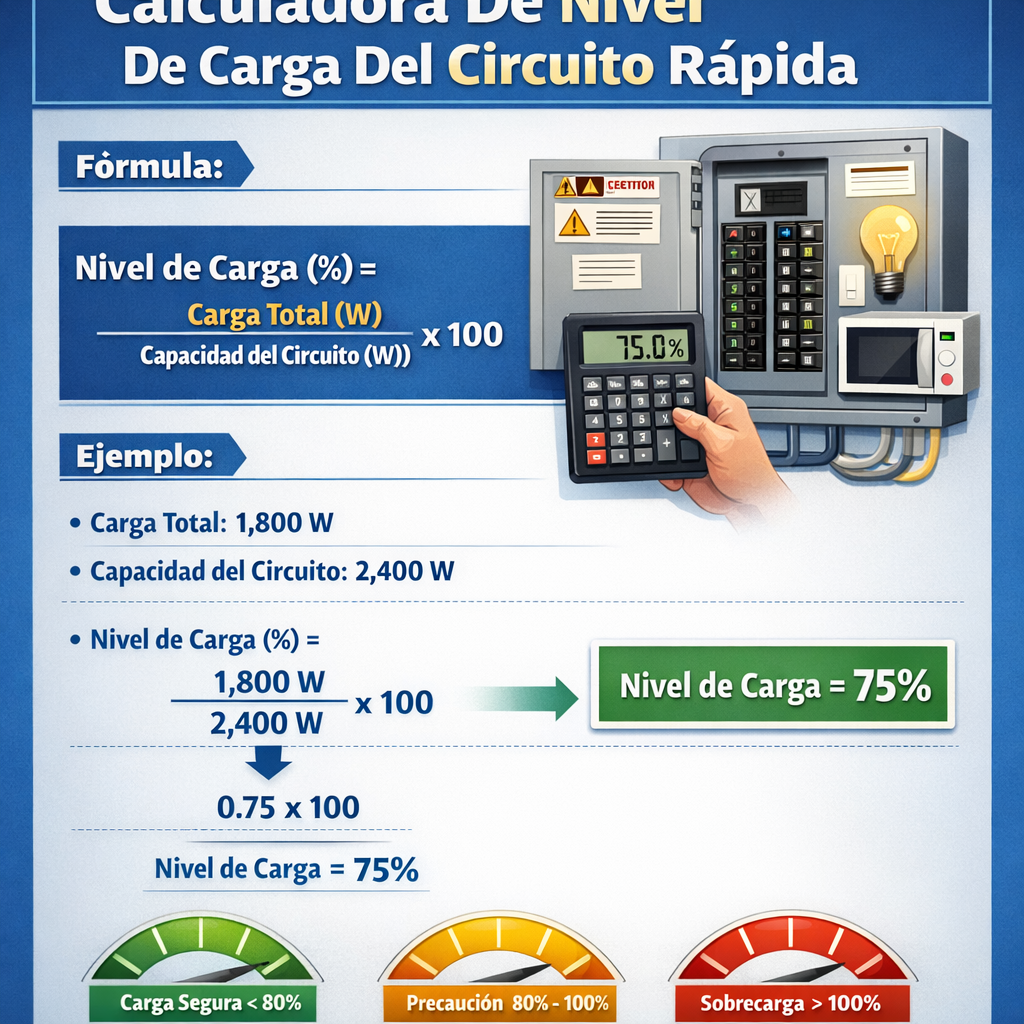 Calculadora de nivel de carga del circuito rapida para instalaciones eléctricas