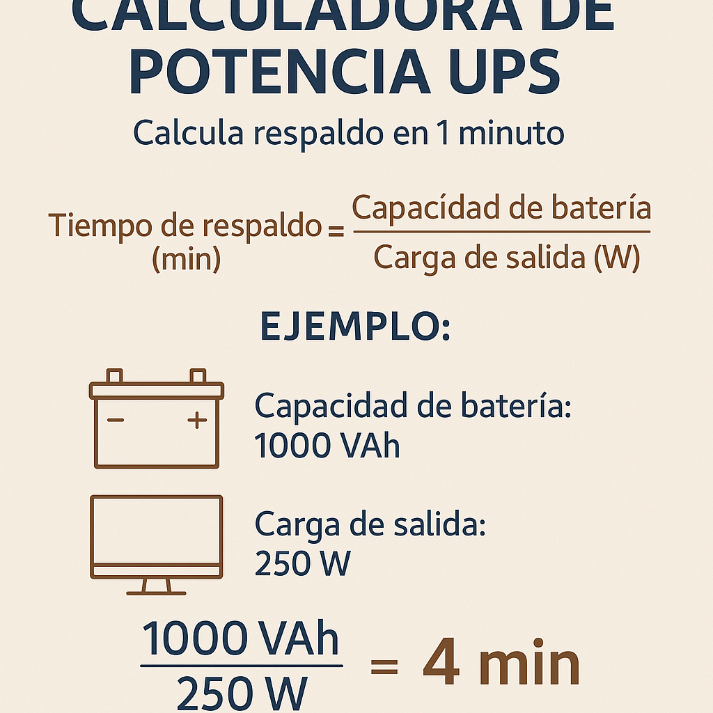 Calculadora De Potencia Ups Calcula Respaldo En 1 Minuto — fast UPS backup estimator