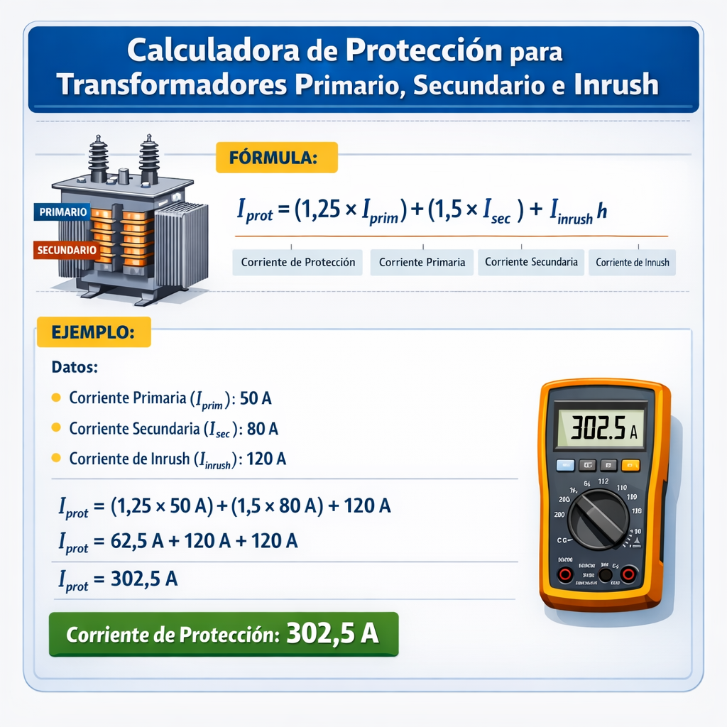 Calculadora de proteccion para transformadores primario secundario e inrush: guía práctica