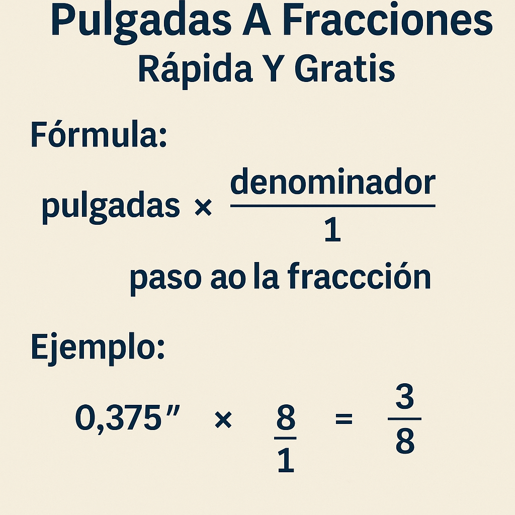 Calculadora de pulgadas a fracciones rápida y gratis para proyectos DIY