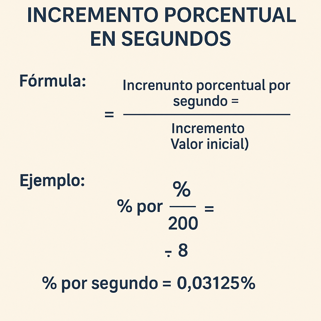 Calculadora De Recargo Incremento Porcentual En Segundos para ahorros y presupuestos
