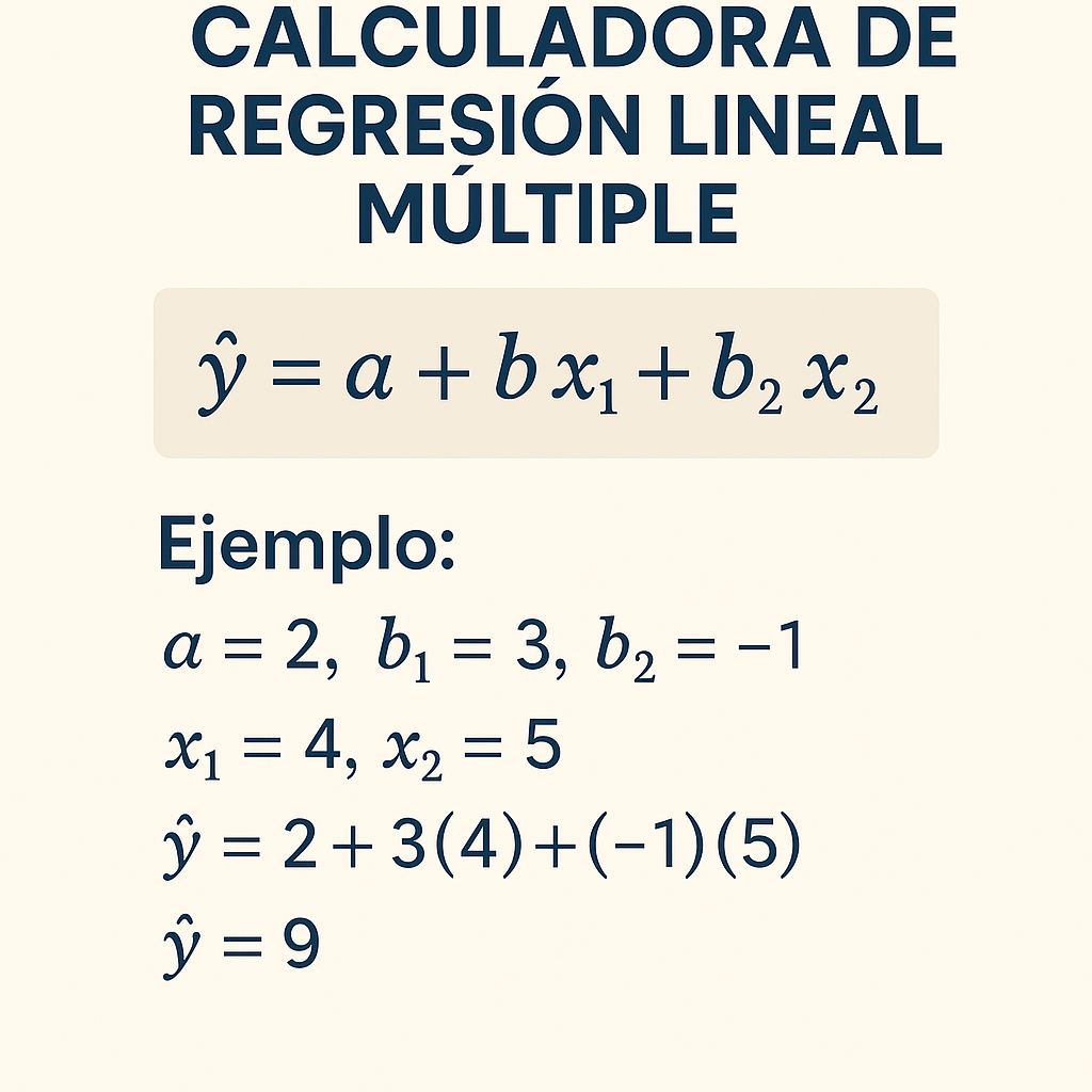 Calculadora de regresion lineal multiple 2 predictores para analisis rapido