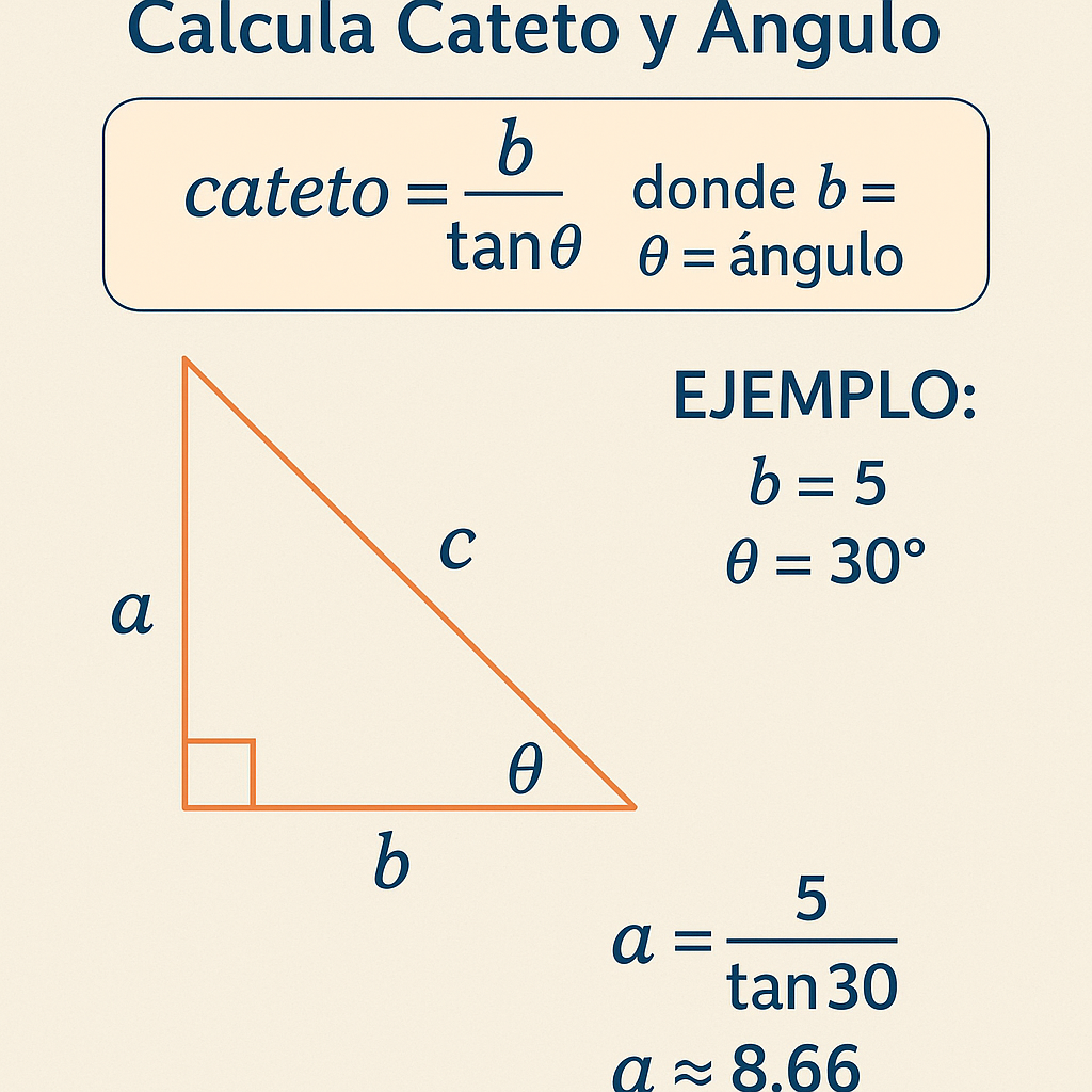 Calculadora de Triangulo Rectangulo Calcula Cateto y Angulo de forma precisa