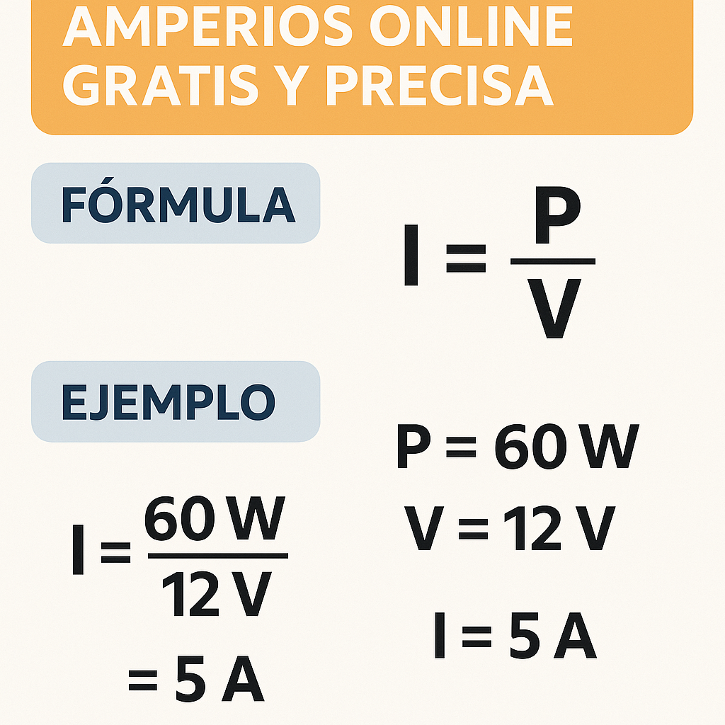 Calculadora De Voltios A Amperios Online Gratis Y Precisa para proyectos eléctricos