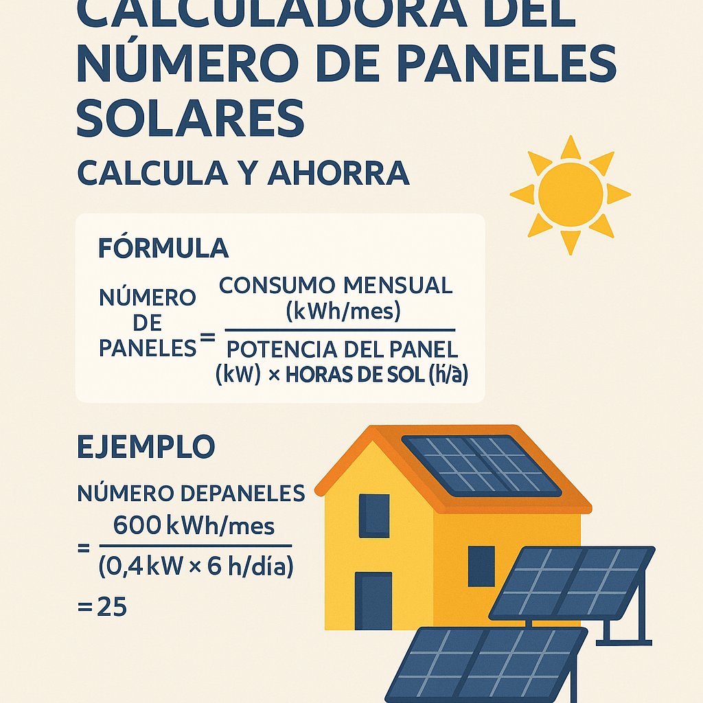 Calculadora Del Numero De Paneles Solares Calcula Y Ahorra for Accurate Solar Sizing