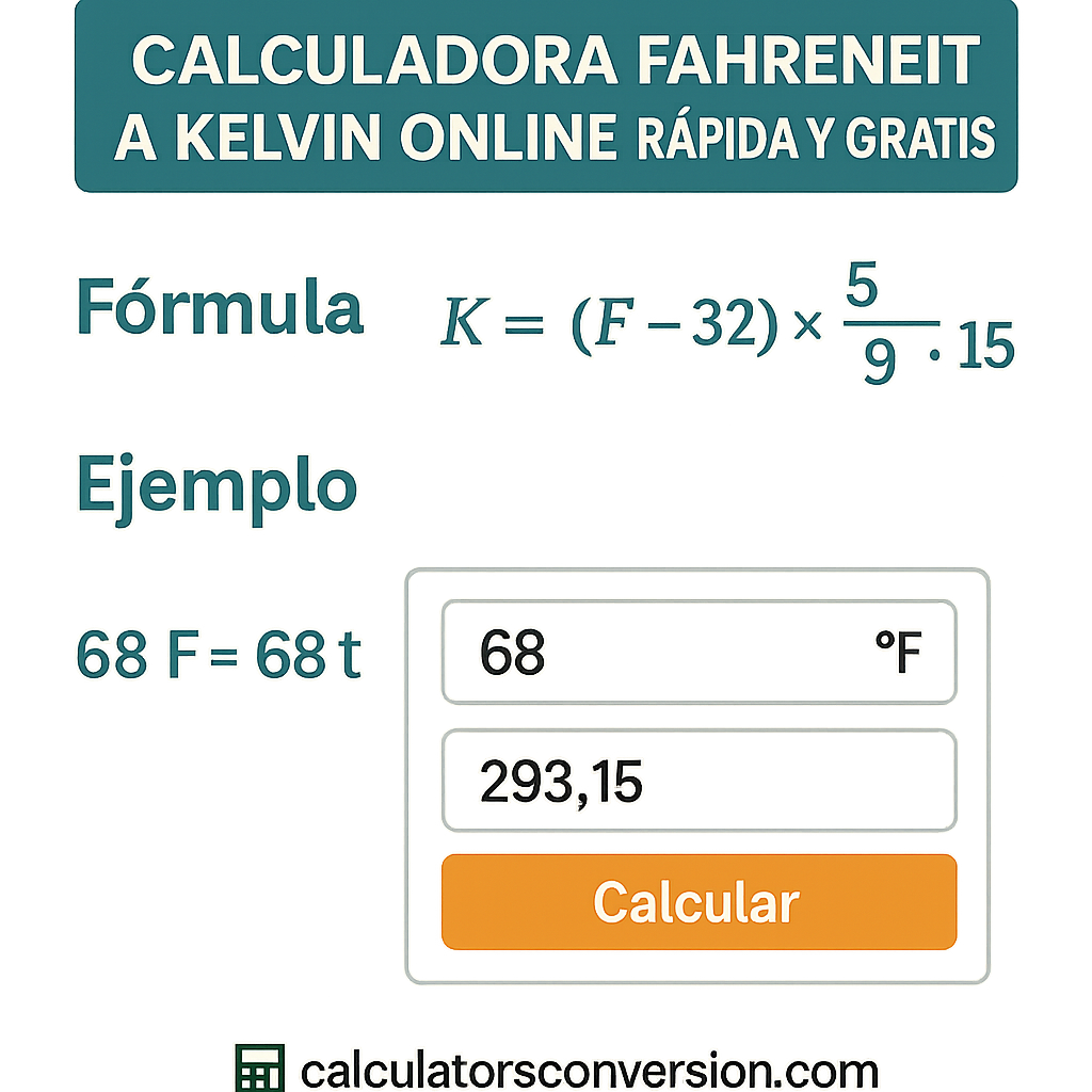 Calculadora Fahrenheit A Kelvin Online Rapida Y Gratis — conversor preciso y rápido