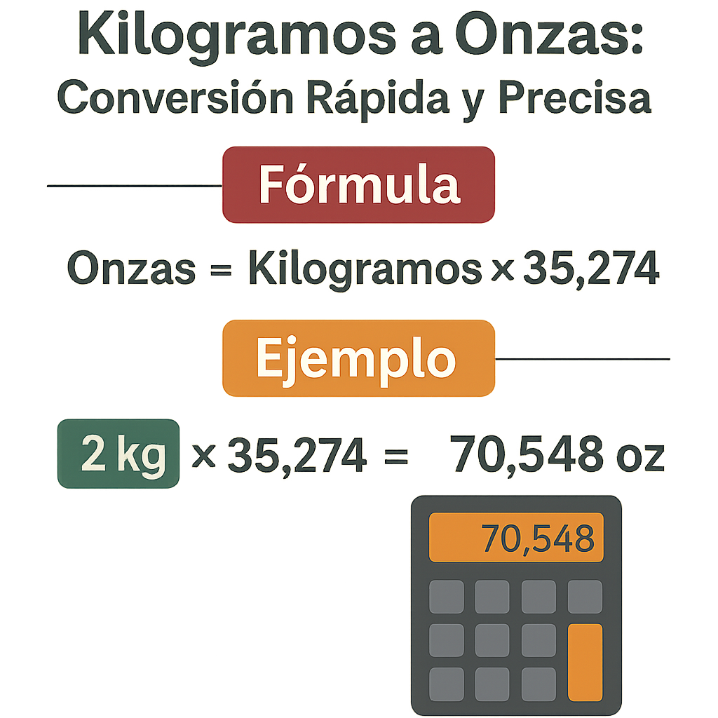 Calculadora kilogramos a onzas: conversión rápida y precisa para cocinar y enviar paquetes