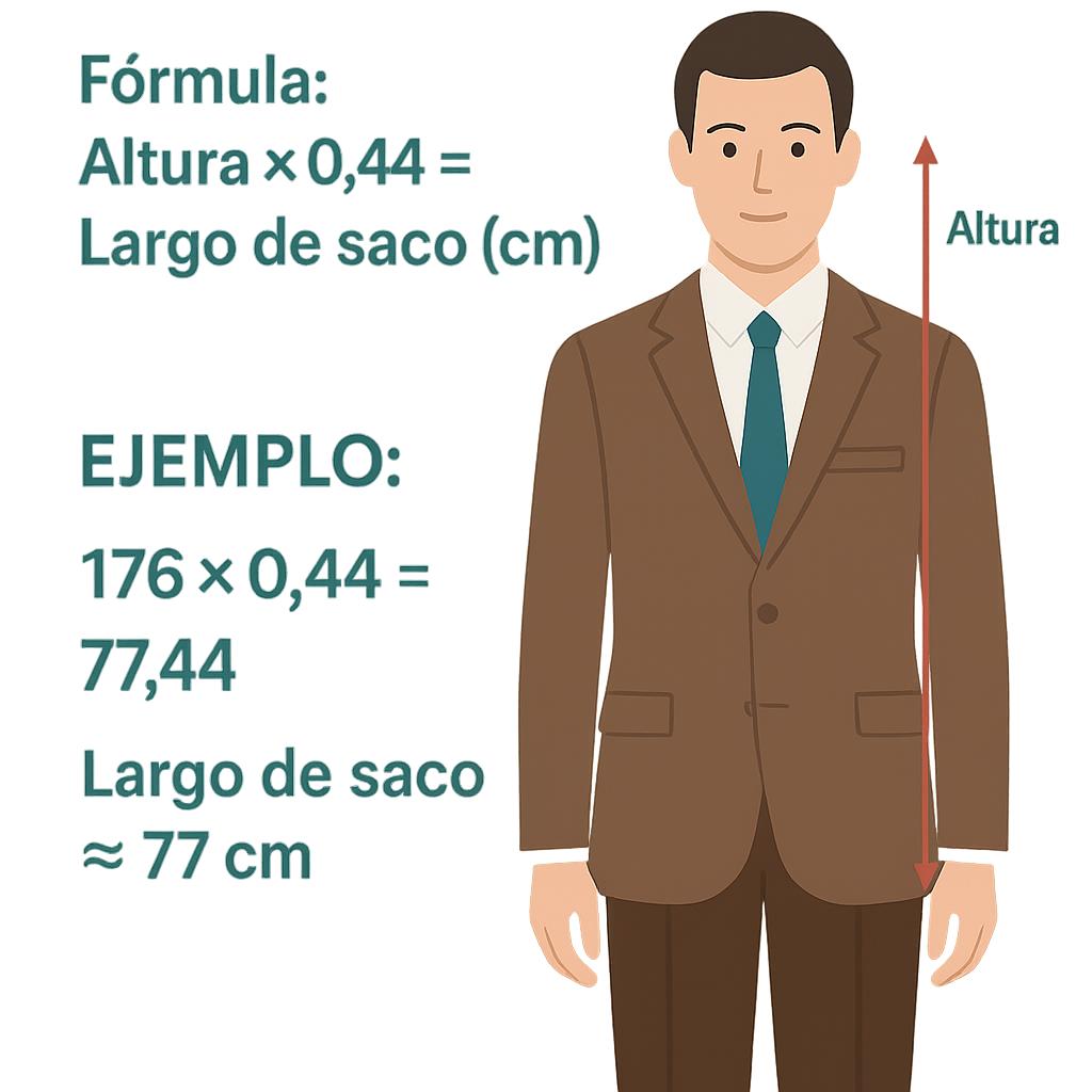 Calculadora Largo De Saco Short Regular Long En Cm para guiar tu talla perfecta