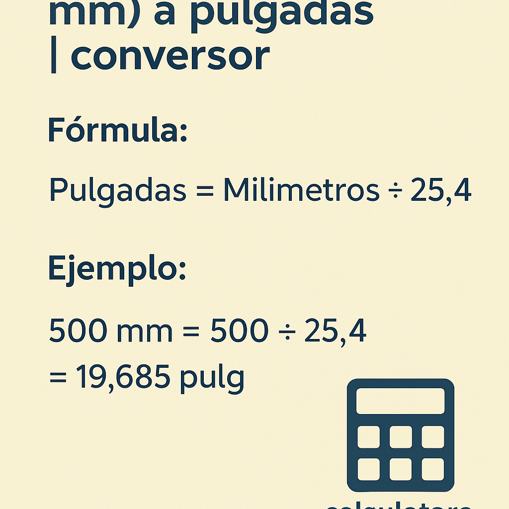 Calculadora largo de varilla (mm) a pulgadas | conversor rápido y preciso