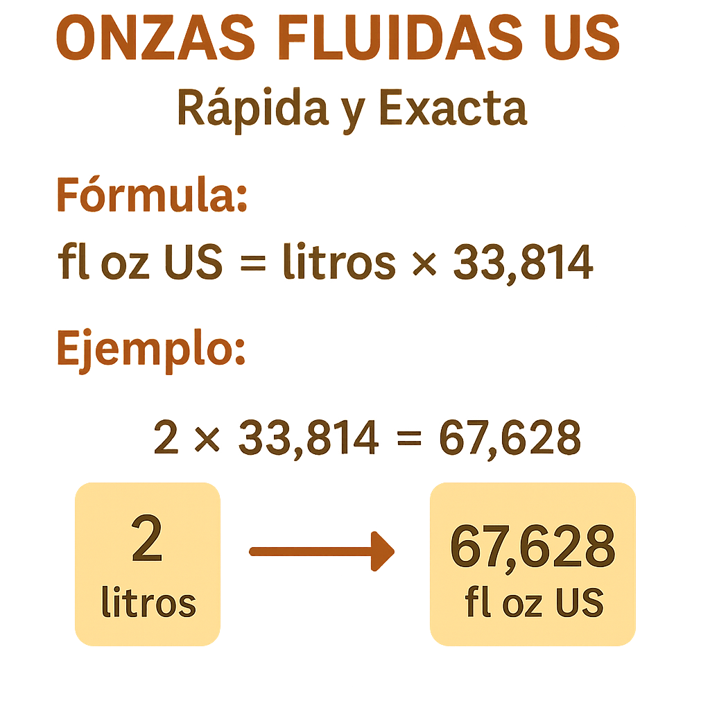 Calculadora Litros A Onzas Fluidas Us Rapida Y Exacta para recetas y mediciones