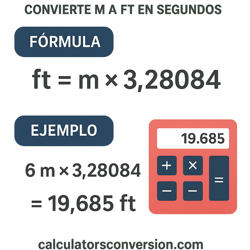 Calculadora M A Ft Rapida convierte M A Ft en segundos para arquitectos y constructores