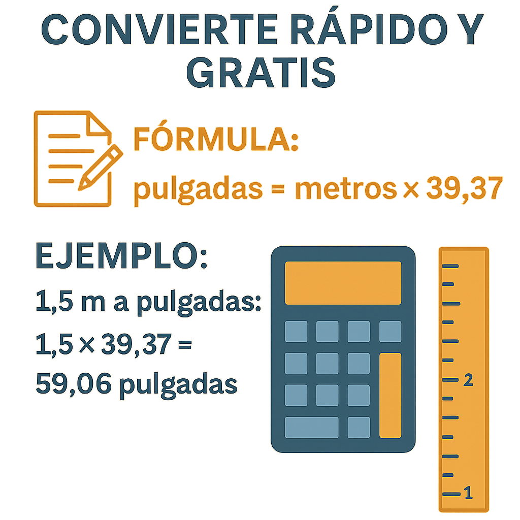 Calculadora Metros A Pulgadas Convierte Rapido Y Gratis para proyectos DIY