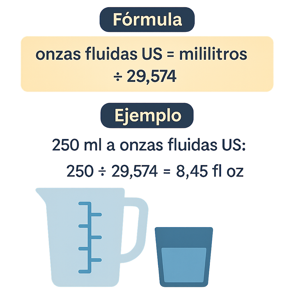 Calculadora mililitros a onzas fluidas us fácil y rápida para recetas