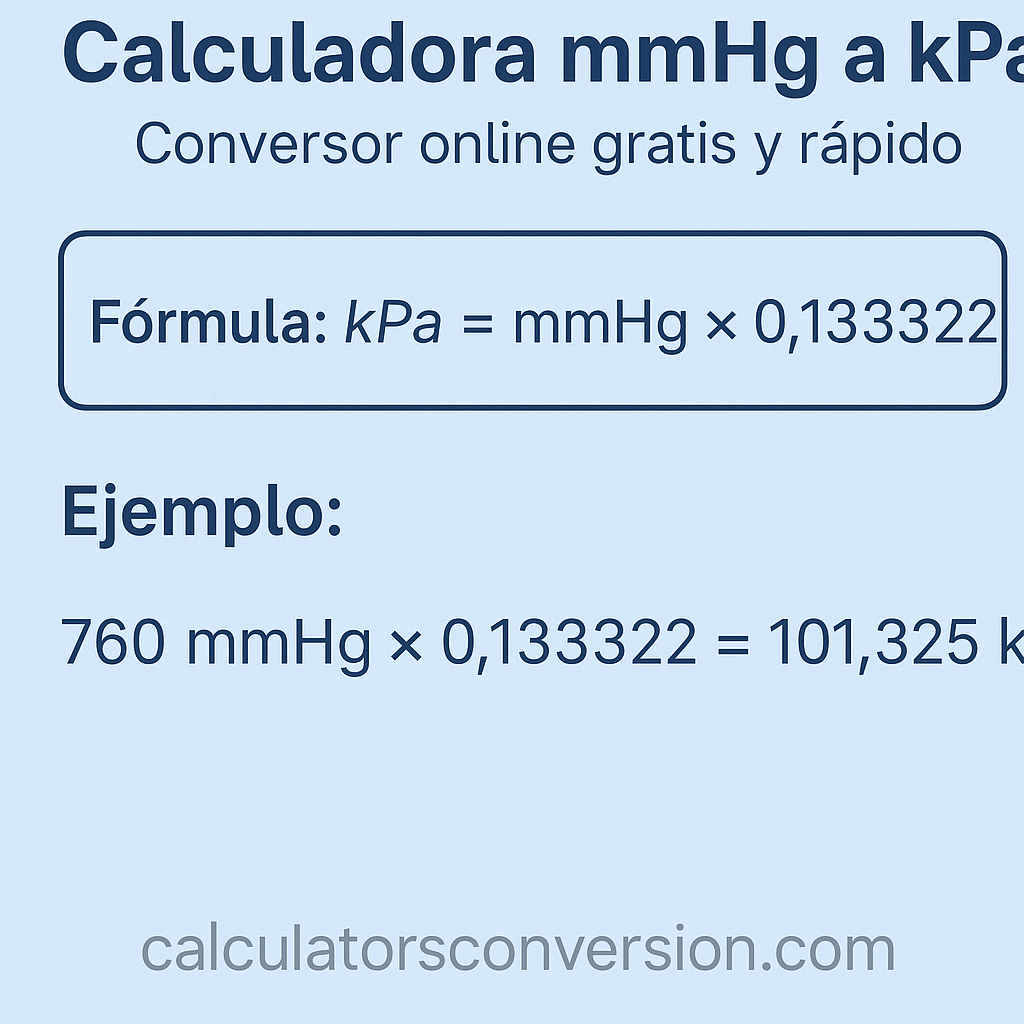 Calculadora Mmhg A Kpa Conversor Online Gratis Y Rapido para mediciones precisas