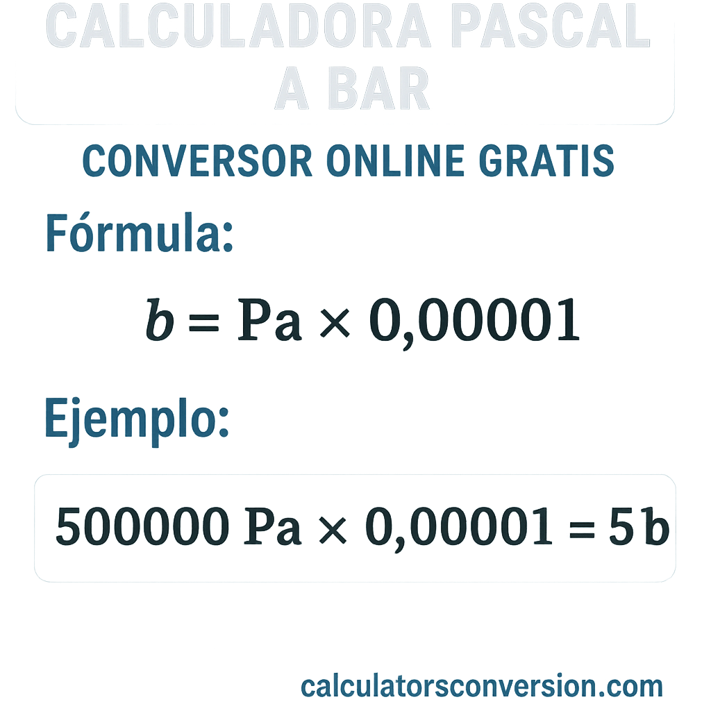Calculadora Pascal A Bar conversor online gratis rápido y preciso