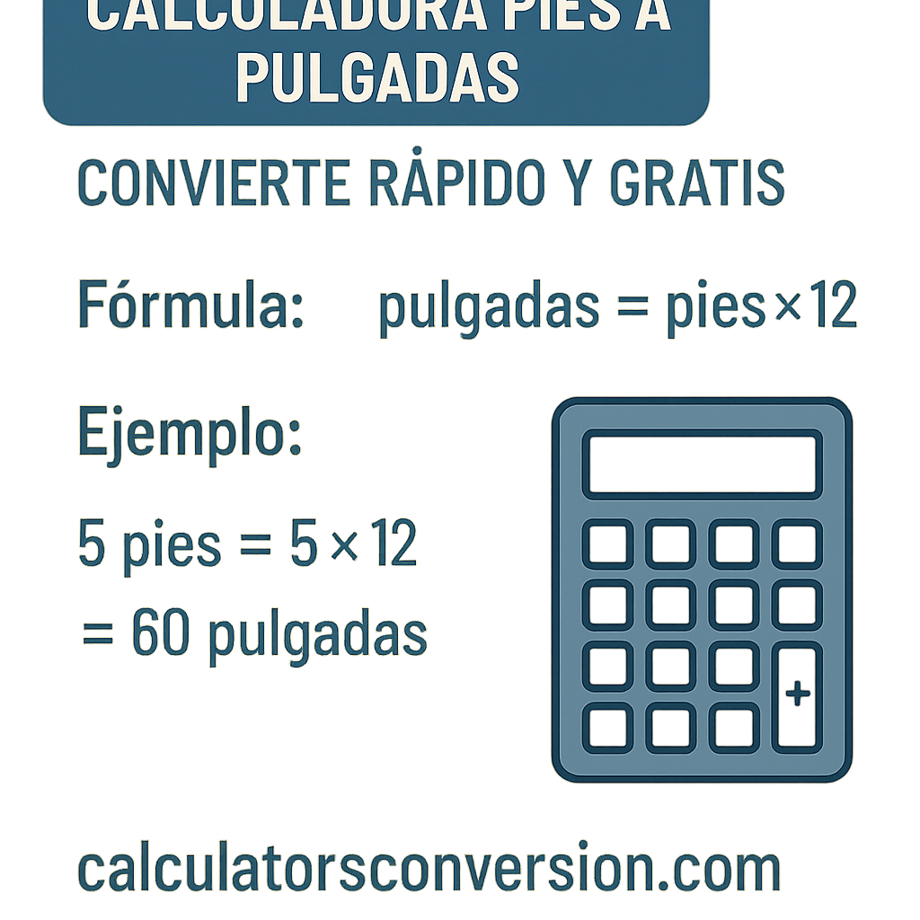 Calculadora Pies A Pulgadas Convierte Rapido Y Gratis para mediciones precisas