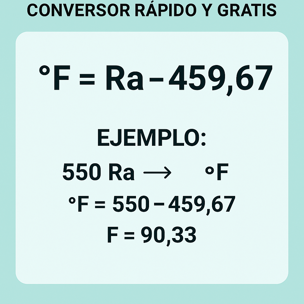 Calculadora Rankine A Fahrenheit Conversor Rapido Y Gratis: conversión precisa al instante