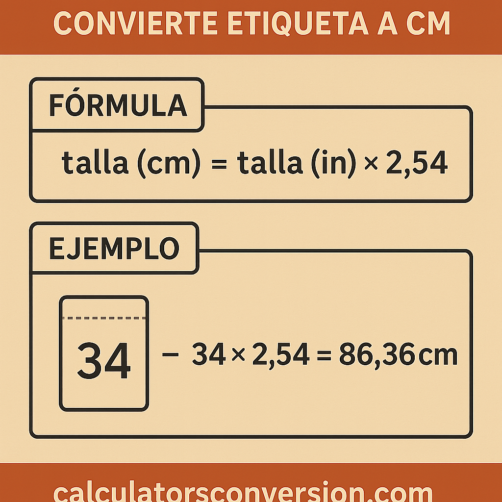 Calculadora Shorts Bermudas Convierte Etiqueta A Cm In fácil y precisa