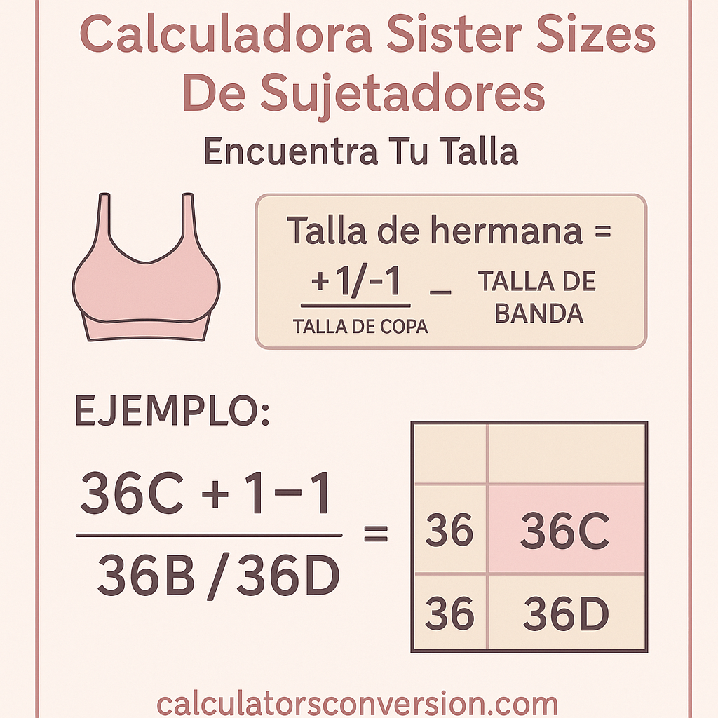 Calculadora Sister Sizes De Sujetadores encuentra tu talla exacta y cómoda