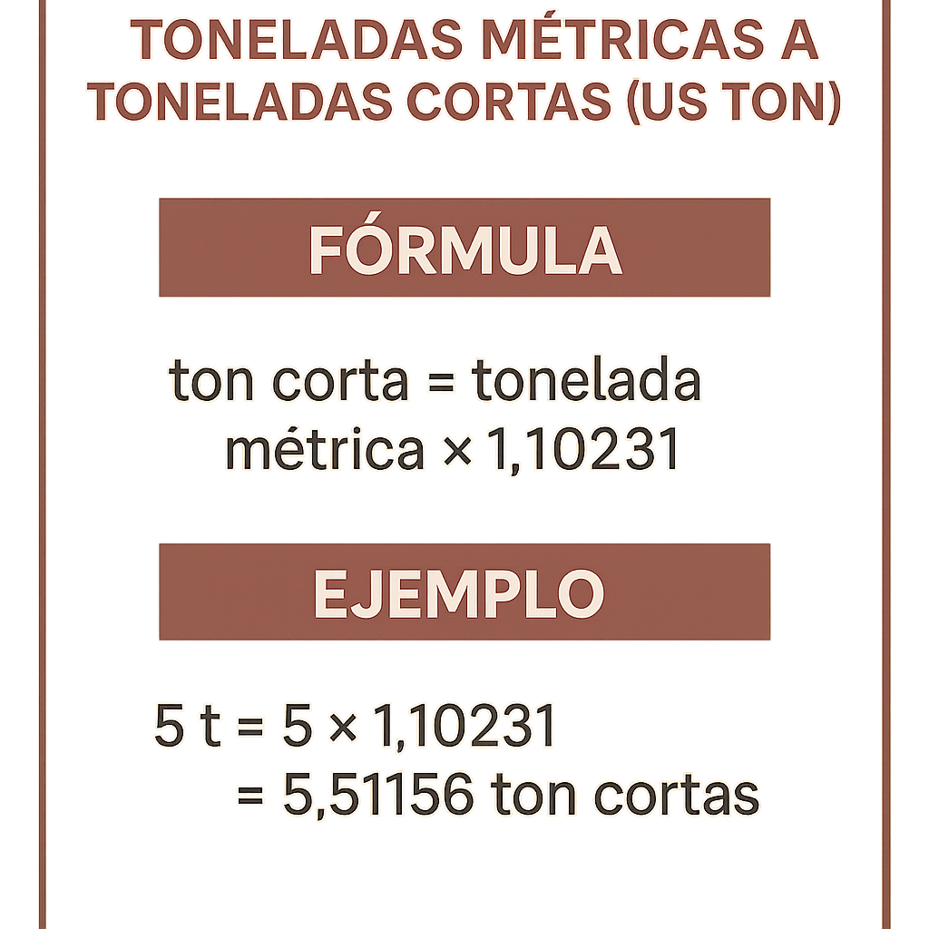 Calculadora Toneladas Metricas A Toneladas Cortas Us Ton: conversor preciso y rápido